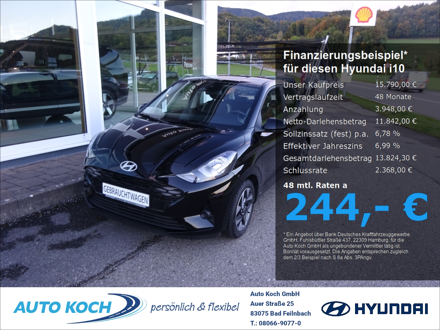 i10 FL (MY24) 1.0 Benzin (67 PS) 5-AMT 2WD Trend Navi Apple CarPlay Android Auto Musikstreaming