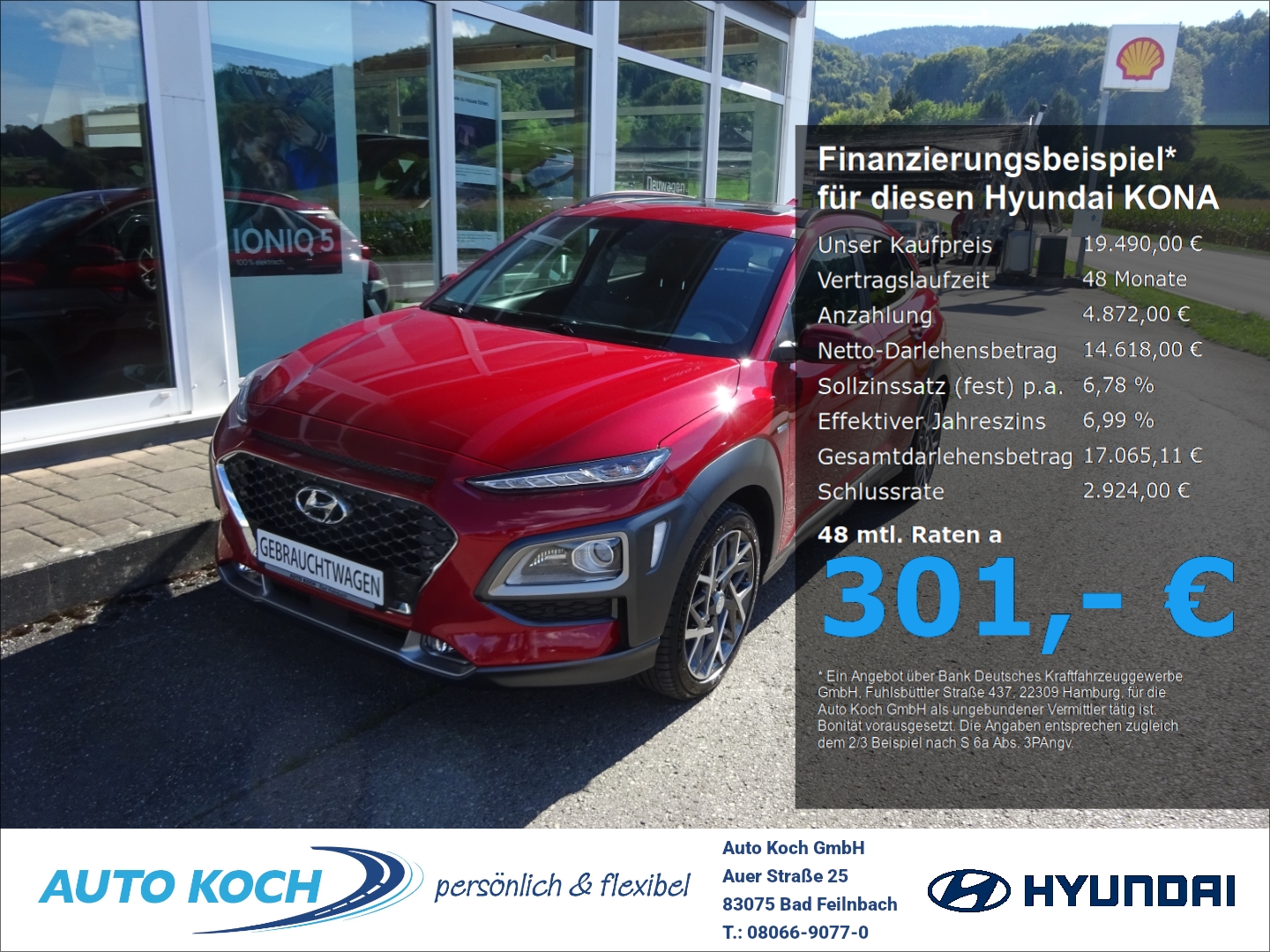 KONA Premium 2WD (MJ20) HEV Hybrid Electro PREMIUM Navigations El. Panodach Navi Soundsystem