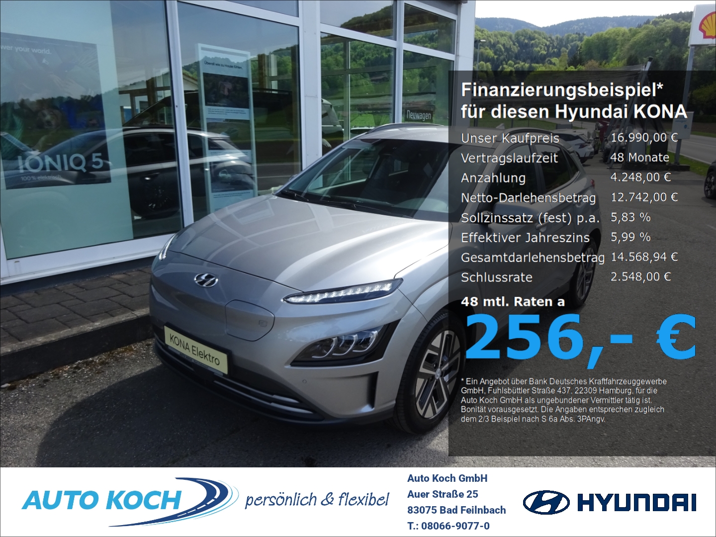 KONA Basis Elektro 2WD ACC Apple CarPlay Android Auto Klimaautom Fahrerprofil DAB Keyless