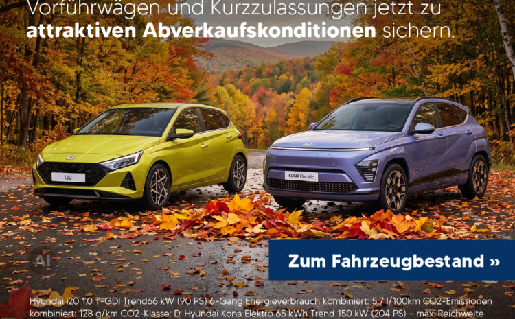  Hyundai Vorführwägen Abverkauf